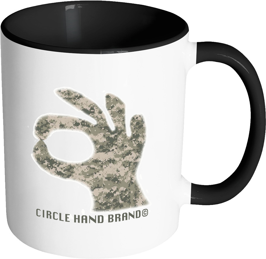 Circle Game Black Accent Mug Camo Hand - Mundaze Digital Camo Case Cover For Samsung Galaxy (1024x1024), Png Download