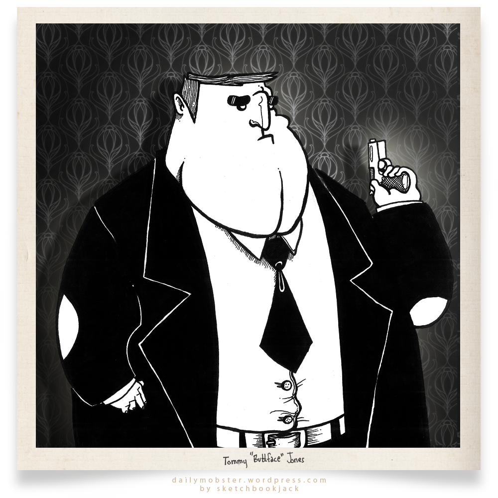 Tommy Buttface Jones Daily Mobster Illustration Character - Illustration (1000x1000), Png Download