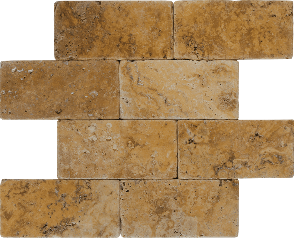 ™ Golden Castle Tumbled Goct0306tu - Keystone Tile Inc (1000x810), Png Download