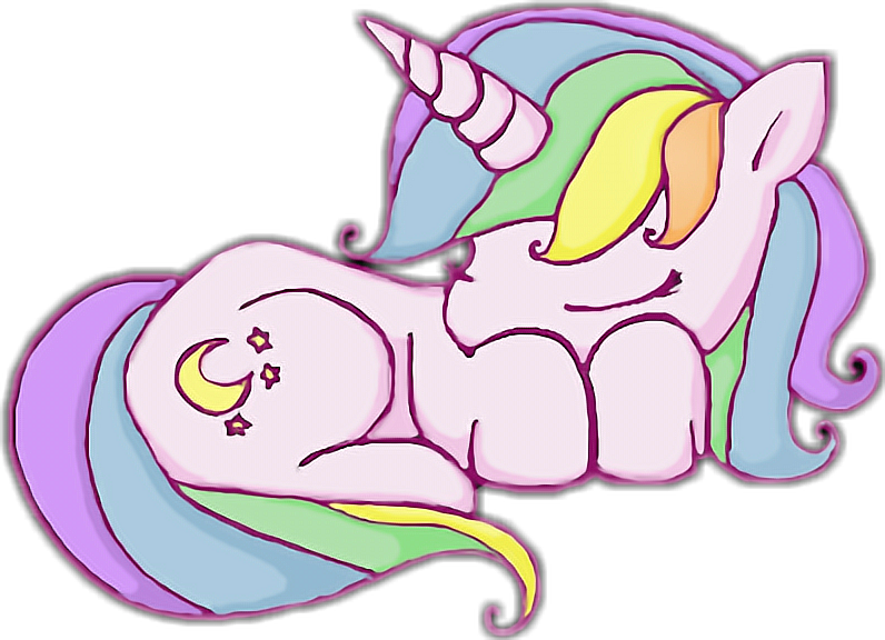 Report Abuse - Cute Unicorn Sleeping (796x576), Png Download