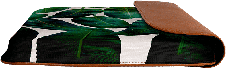 Dailyobjects Cosmic Banana Leaves Real Leather Envelope - Bed Skirt (900x900), Png Download