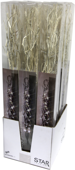 Decorative Twig Willow - Star 30-piece Willow Lamps, Gold (600x600), Png Download