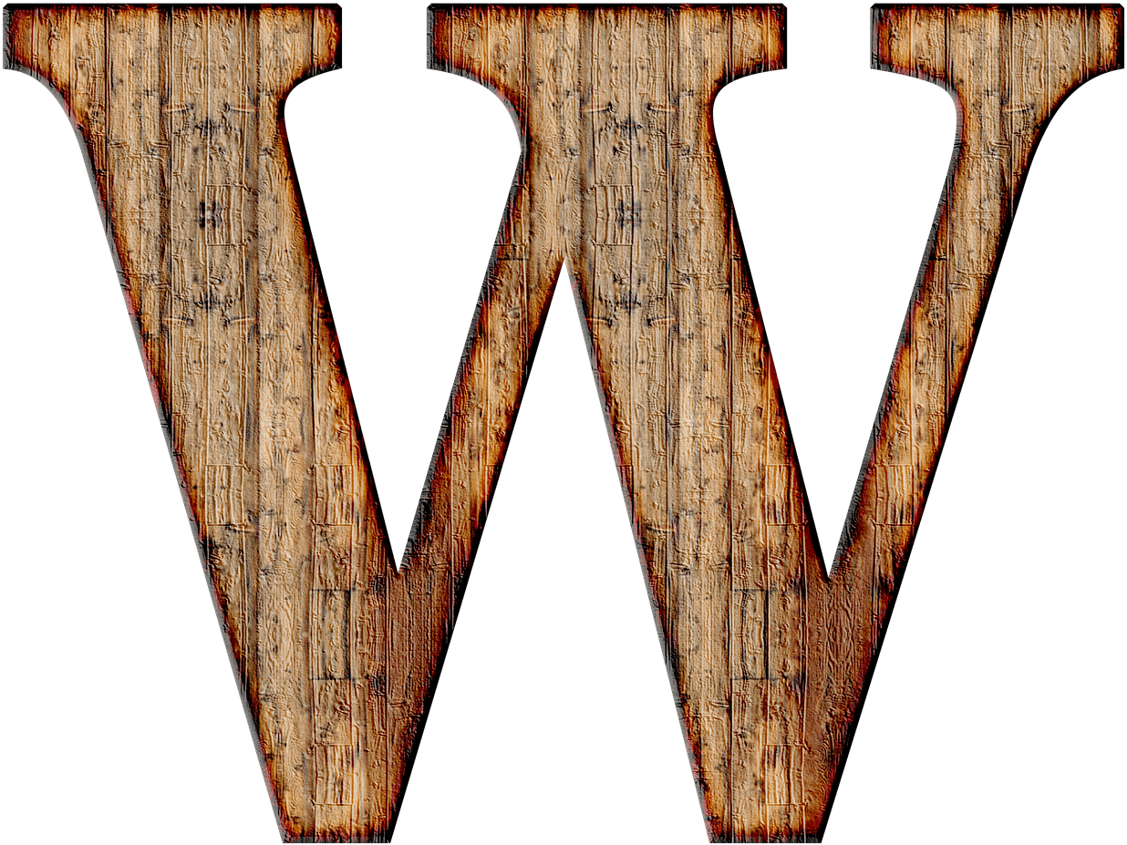 Wooden Capital Letter W Transparent Png - Letter W Transparent Background (1280x1013), Png Download