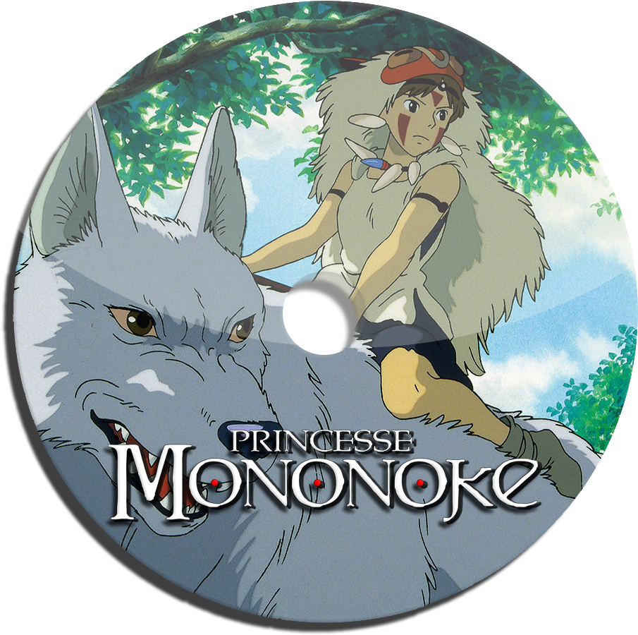 Princess Mononoke - Princess Mononoke San And Wolf (1200x1200), Png Download