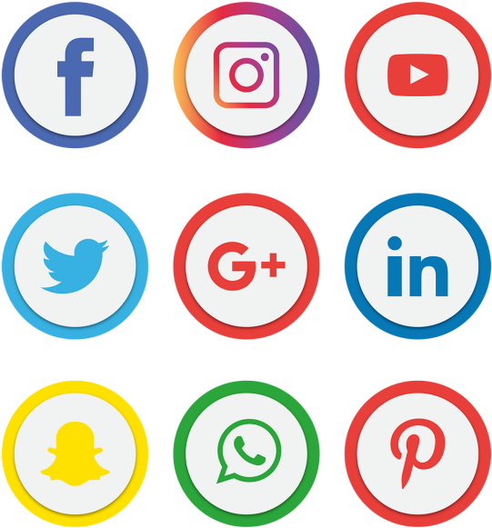 Download Social Media Icons Set Facebook Instagram Whatsapp Png