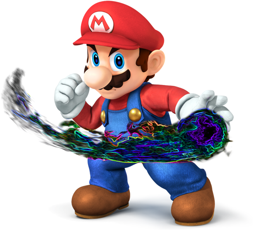 Ssb4 Mario Neon Fireball [transparent] By Mario497 - Super Smash Bros Mario Trophy (884x804), Png Download