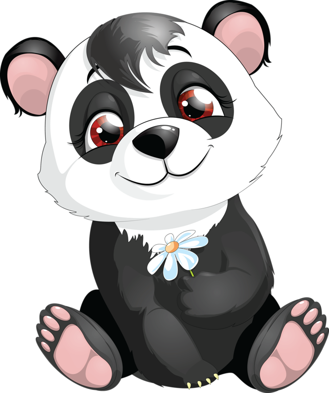 Фото, Автор Soloveika На Яндекс - Panda Bear Cartoon Cute (669x800), Png Download