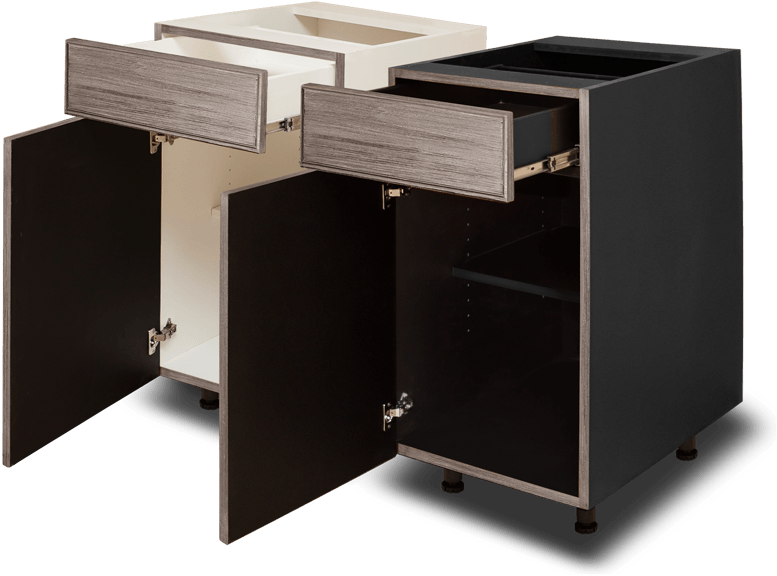 Pvc Cabinets Weathered-graphite - Polyvinyl Chloride (800x598), Png Download