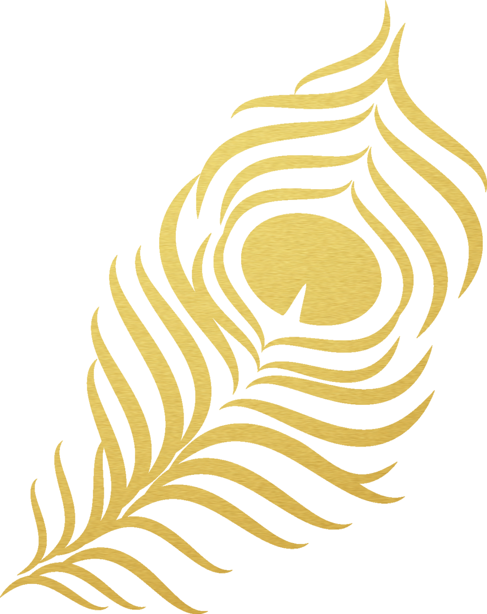 Gold Feather Png (1000x1262), Png Download