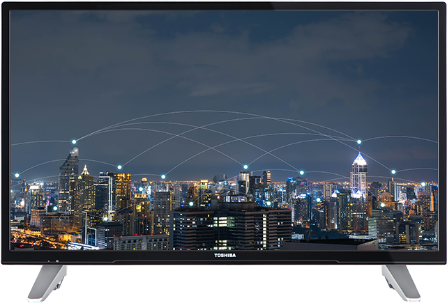 32" Toshiba Hd Ready Wlan Tv Front - Toshiba 32w3663dg (640x640), Png Download