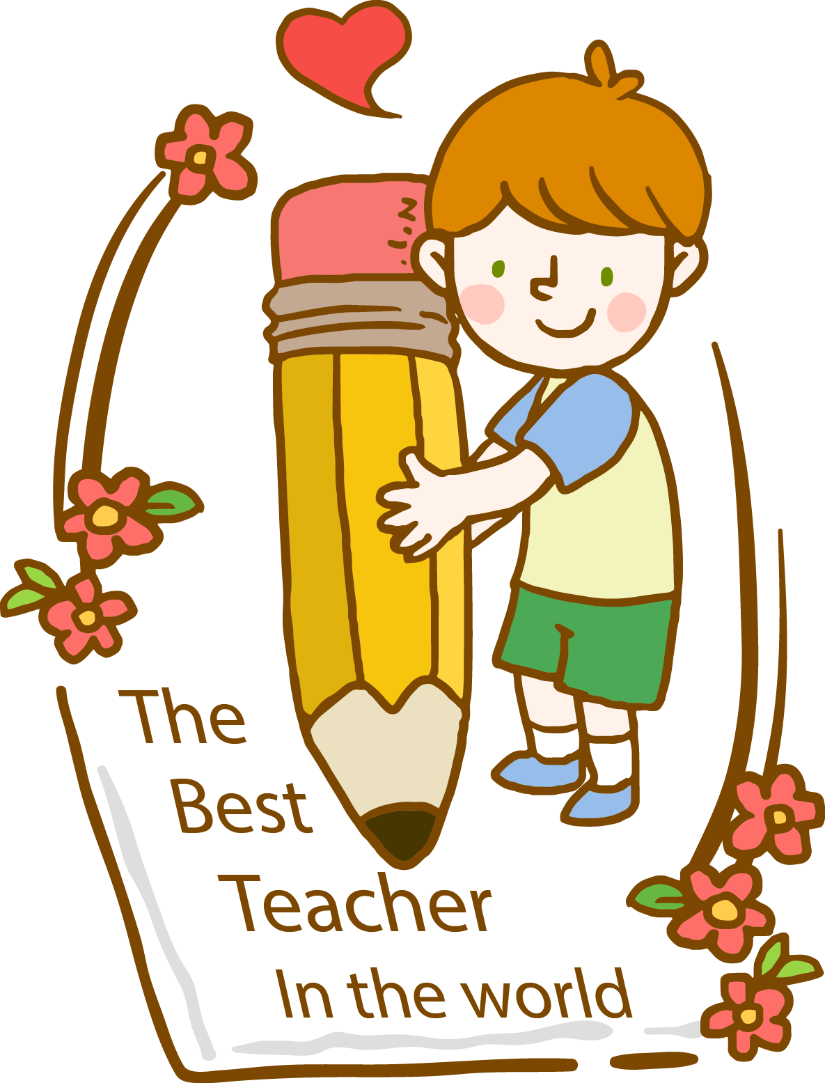 Teacher N Student Png - Teachers Day Clip Art (1185x1555), Png Download