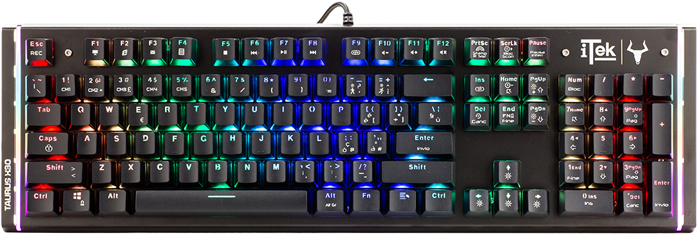 Tastiera Gaming Itek Taurus X30 - Asus Rog Claymore Core Aura Rgb Cherry Mx Red Mechanical (1024x403), Png Download