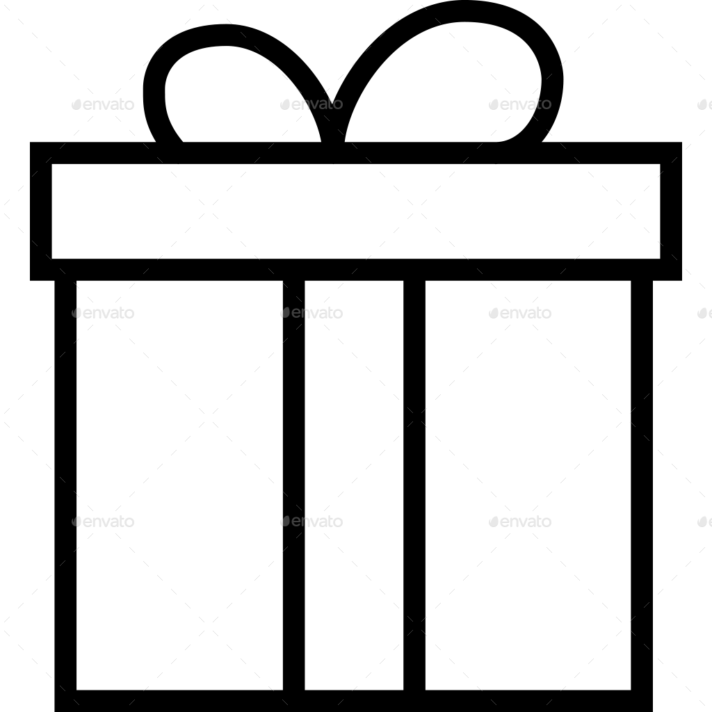 25 Gift Line Icons - Christmas Parcel Vector Icon (1024x1024), Png Download