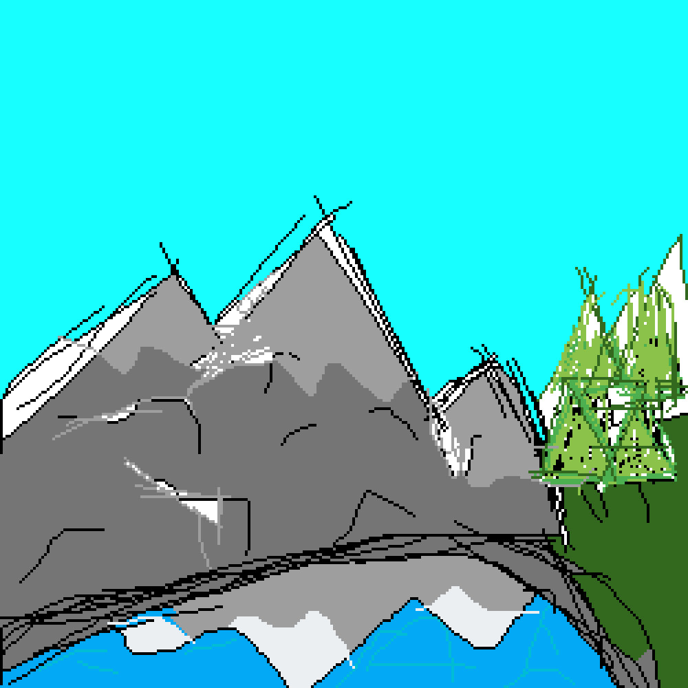 Bob Ross But A Little Bit Worse - Illustration (1000x1000), Png Download