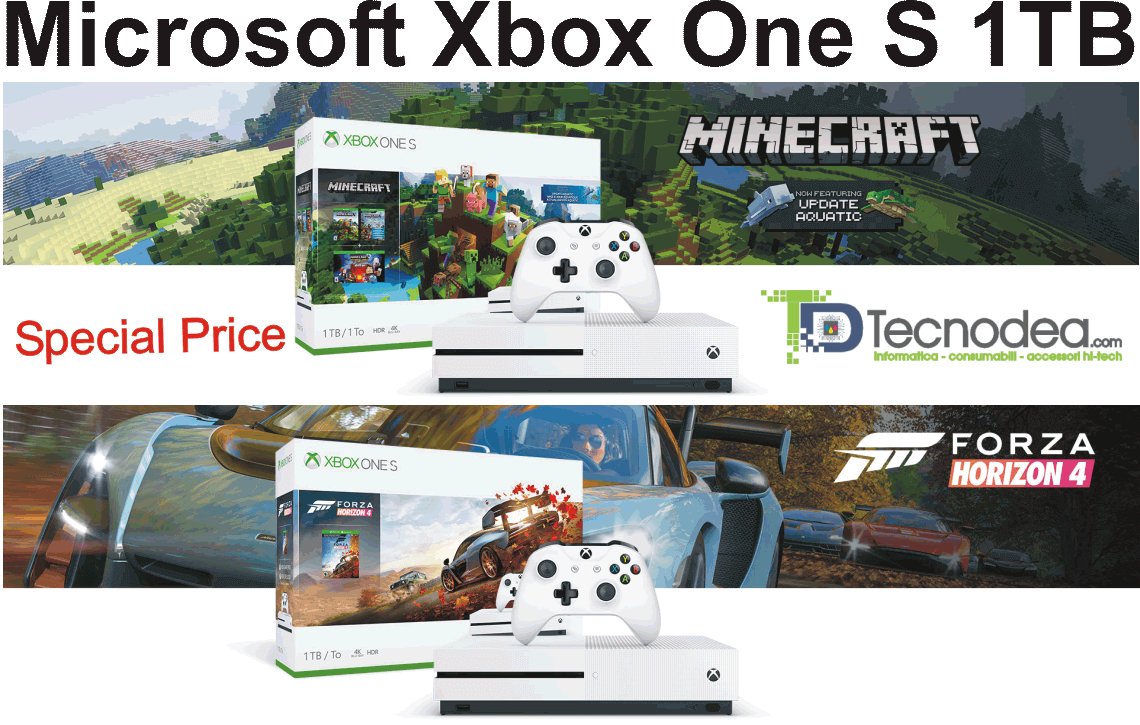 Microsoft Xbox One S 1tb Minecraft Creators Forza Horizon - Forza Horizon 3 Vip - Xbox One & Windows 10 (1140x725), Png Download