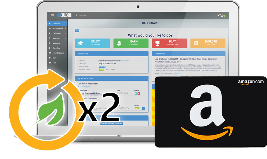 Check Out Our Cme Flex Packages With $1000 Amazon Gift - Amazon.com Gift Card In A Greeting Card (christmas (1002x621), Png Download