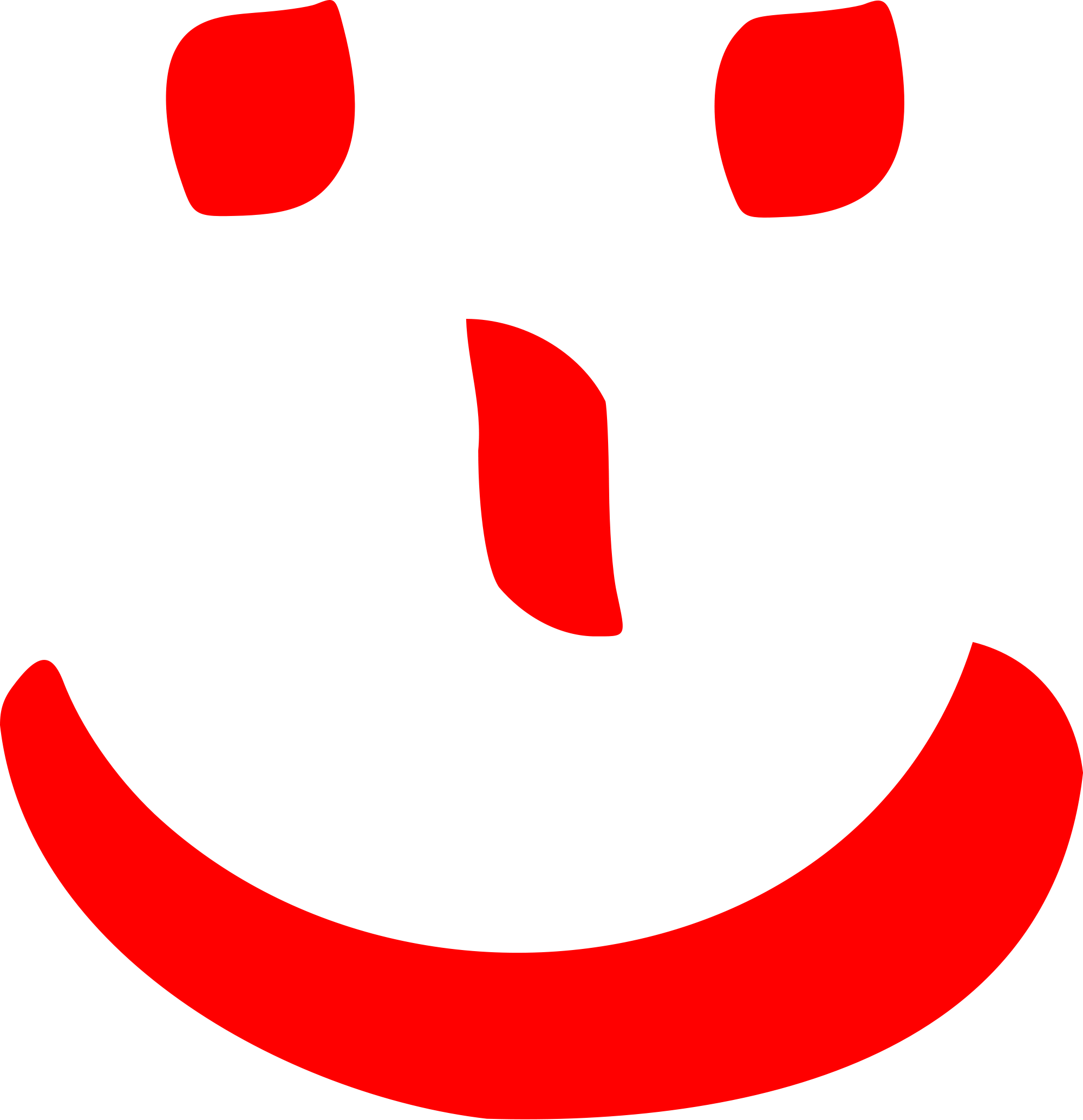 Open - Red Smile Png (2000x2069), Png Download