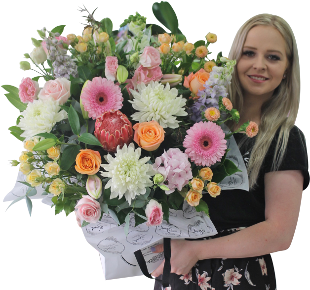 Mother's Day Arrangement With Pastel Flower Bouquet - Bouquet (648x600), Png Download