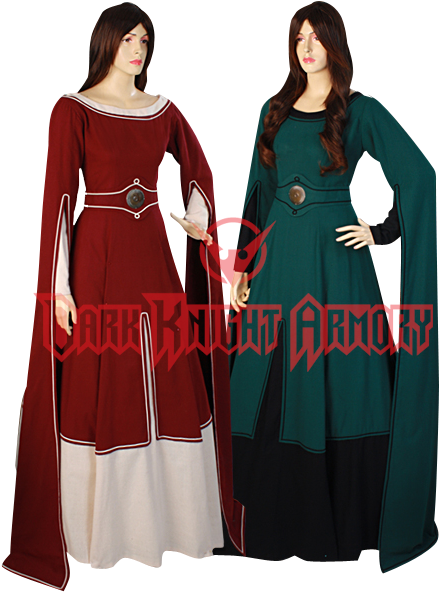 Draped Sleeve Medieval Dress - Vestidos Da Idade Media (616x616), Png Download