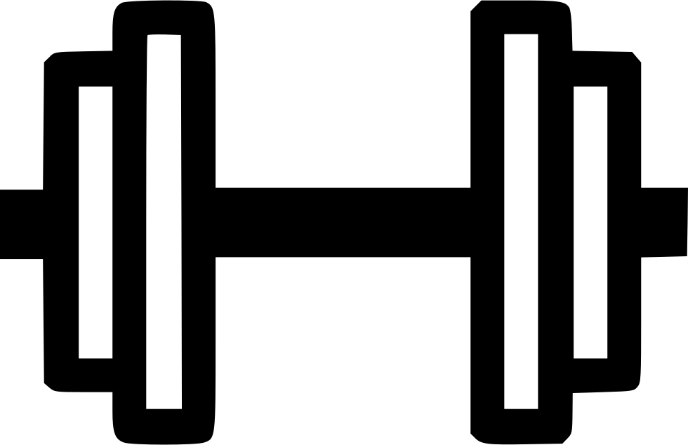 Png File Svg - Dumbbell Clip Png (980x634), Png Download