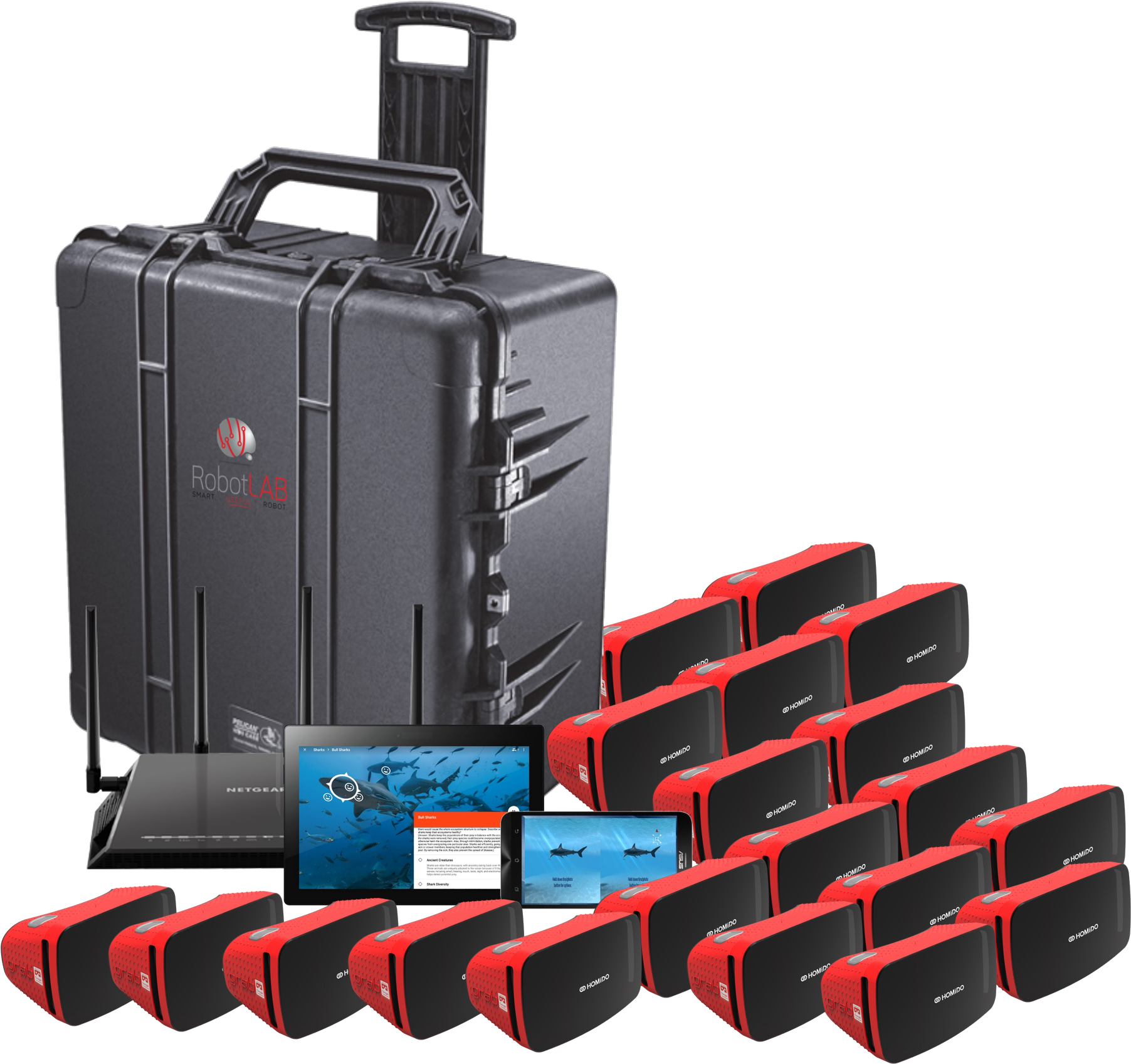 Robotlab Makerbot Education Bundle - Peli 1640 Case Without Foam - Black (1819x1712), Png Download