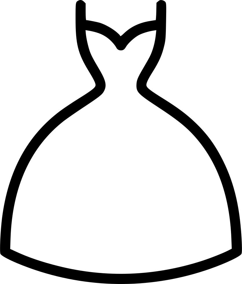 Free Free 231 Wedding Dress Outline Svg SVG PNG EPS DXF File