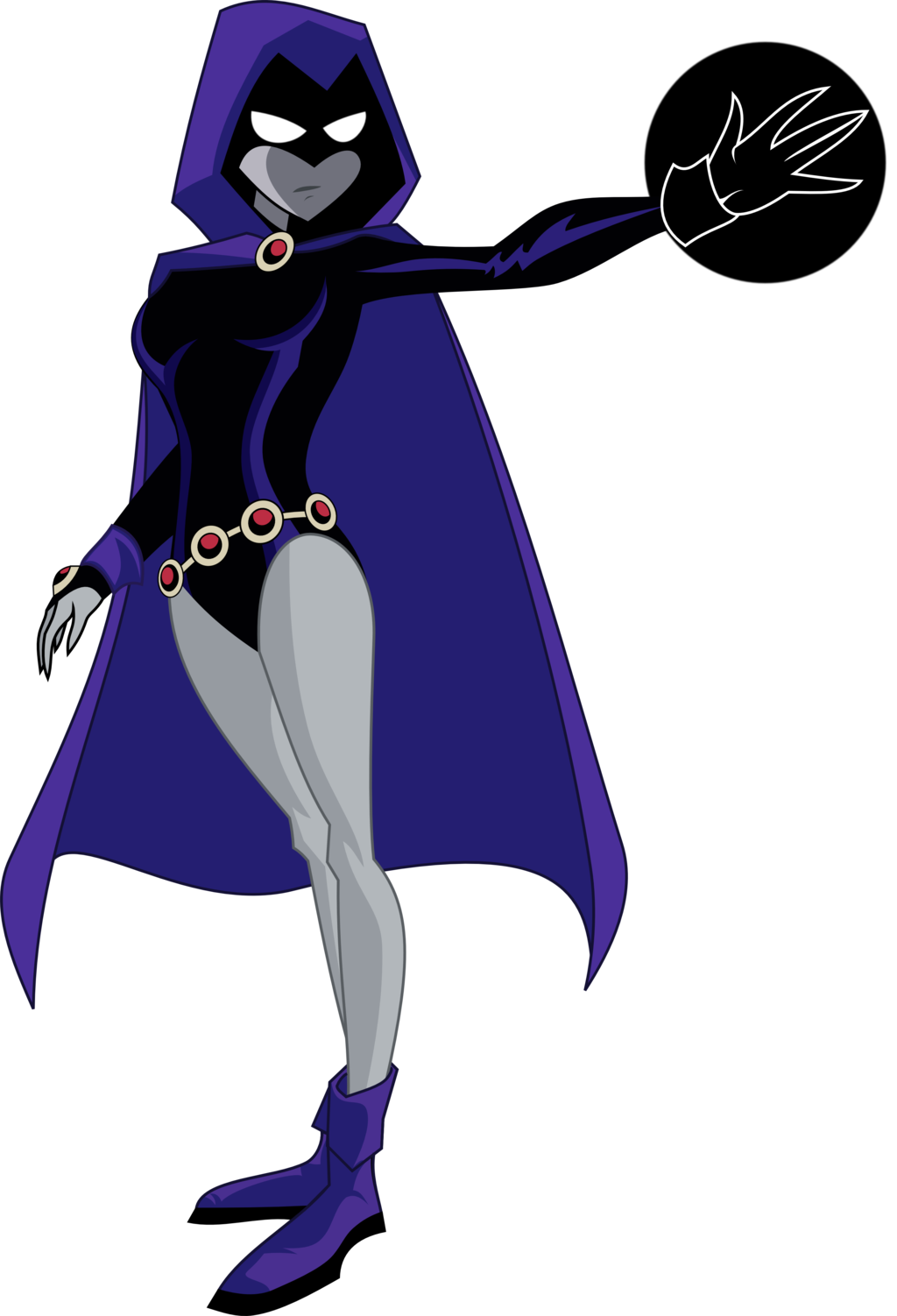 Raven Starfire Robin Beast Boy Nightwing - Raven Teen Titans Reference (1024x1502), Png Download