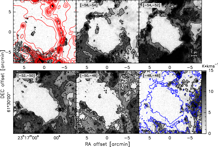 Integrated Intensity Maps Of The Ring Region In Jcmt - Figure-four (725x487), Png Download