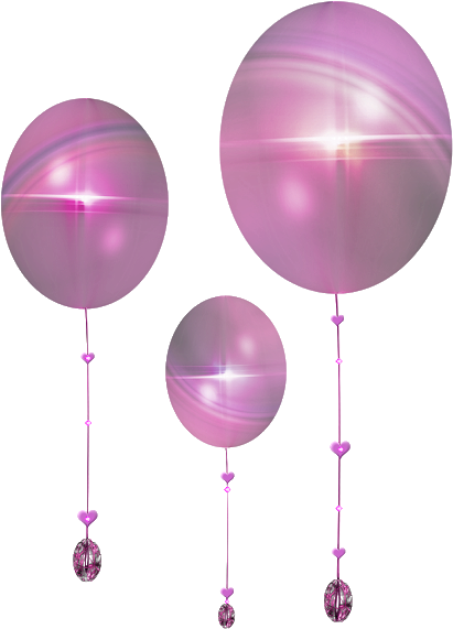 Purple And Pink Balloons - Download (493x640), Png Download