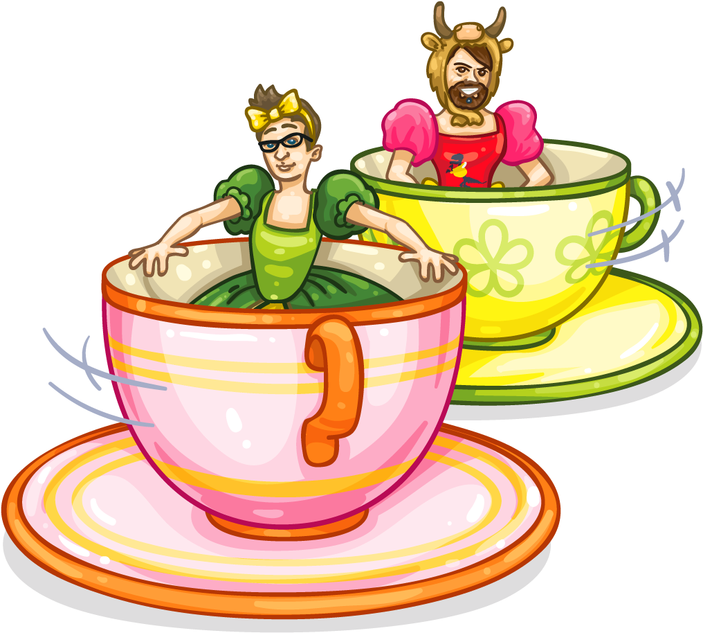 Teacup Ride - Tea Cup Ride Clipart (1024x1024), Png Download