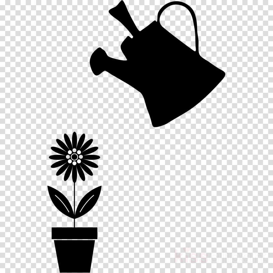 Watering Can Flower Png Clipart Flowerpot Watering - Png Gif Watering Plants (900x900), Png Download