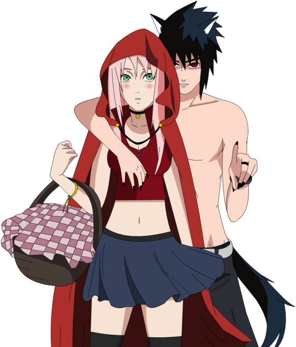 Sasuke And Sakura Halloween (600x720), Png Download