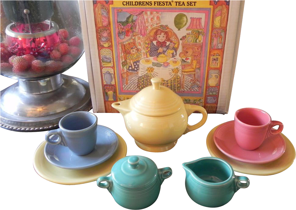 fiestaware children's tea set