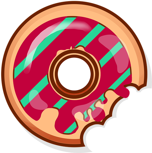 Donut, Sweets, Baking, Food, Tasty, Bun, Yummy, Icon - Niedliches Krapfen-muster 6 Untersetzer (640x640), Png Download