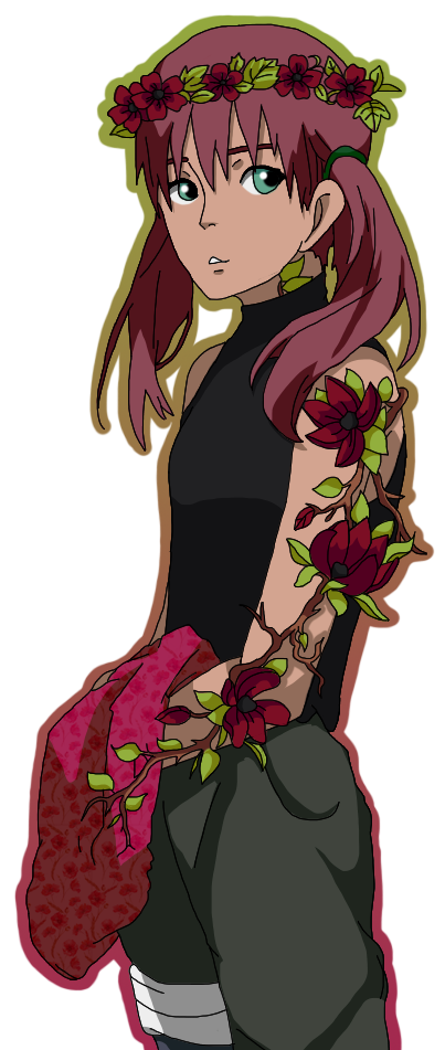 #haruno #oc #naruto #poppies - Cartoon (421x969), Png Download