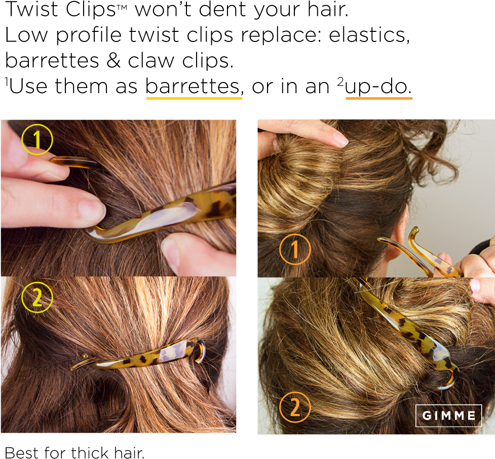Banner Gimme Hair Accessories Tools - Hair Clips For Thick Hair (1280x1024), Png Download