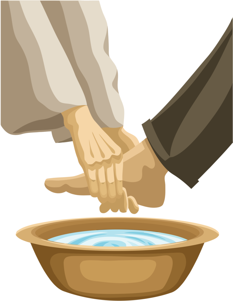 Washing Feet By Minayoussefsaleb - Jesus Washing Feet Vector (762x1049), Png Download