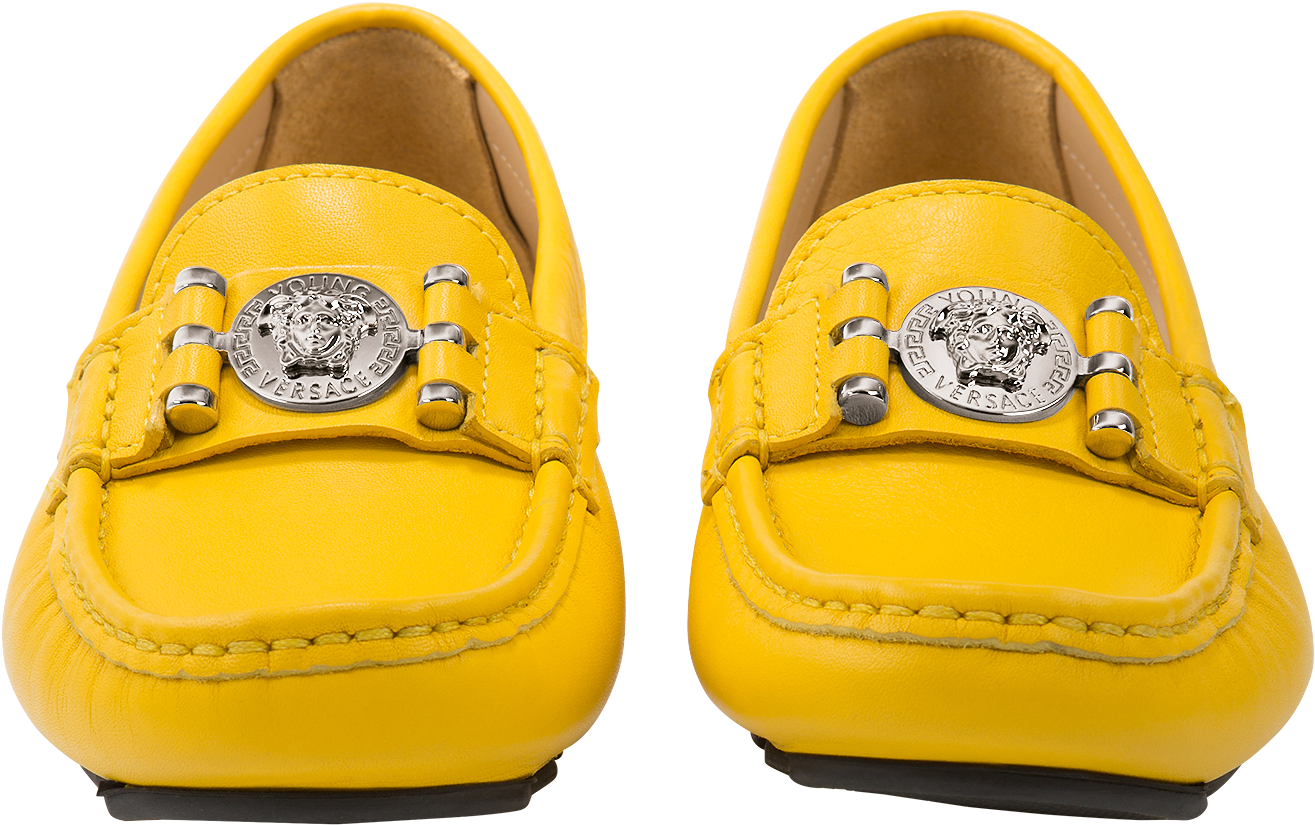 Leather Loafers With Medusa - Slip-on Shoe (1425x2000), Png Download