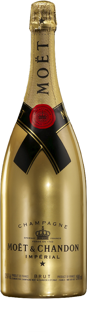 Golden Straw Yellow With Green Highlights - Moet & Chandon Imperial Champagne, France - 750 (645x1116), Png Download