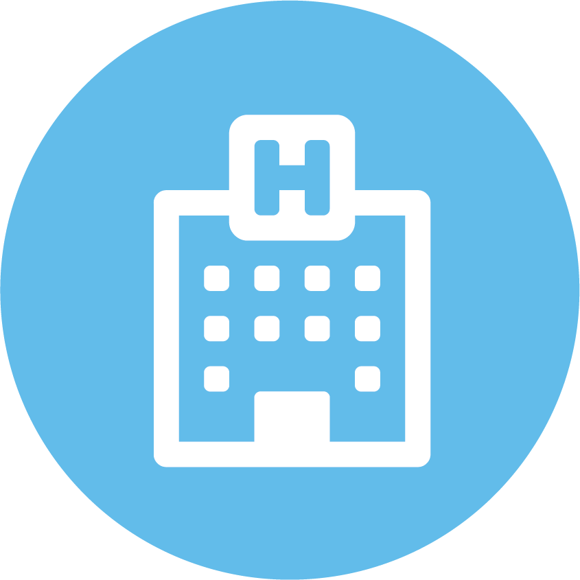 Hospitals - Hospital Red Icon Png (845x845), Png Download