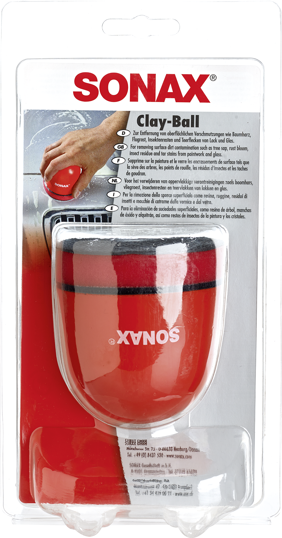 Sonax Clay-ball - Sonax P-ball Hand Polisher (929x1772), Png Download