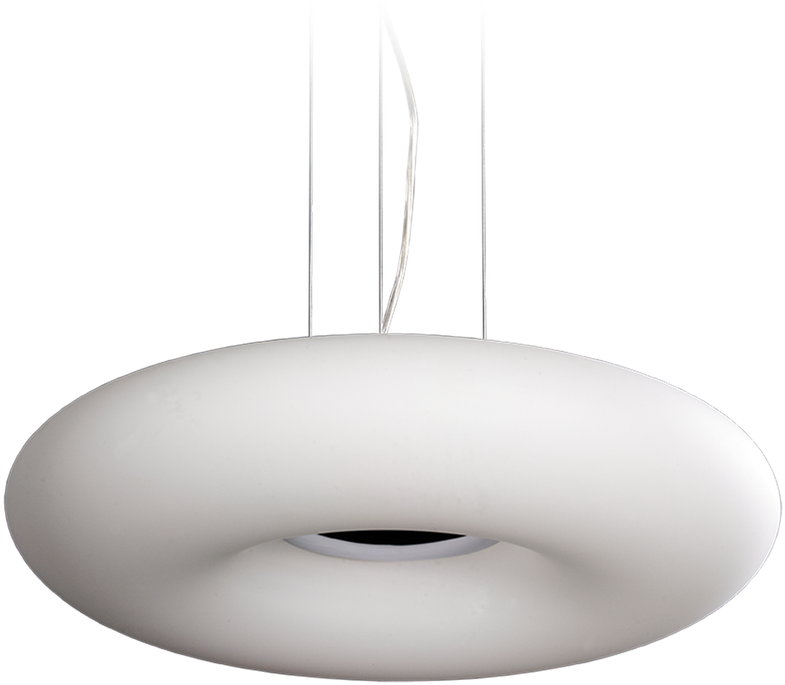Bagel 40 P Suspended Glass Luminaire - Lampshade (999x749), Png Download