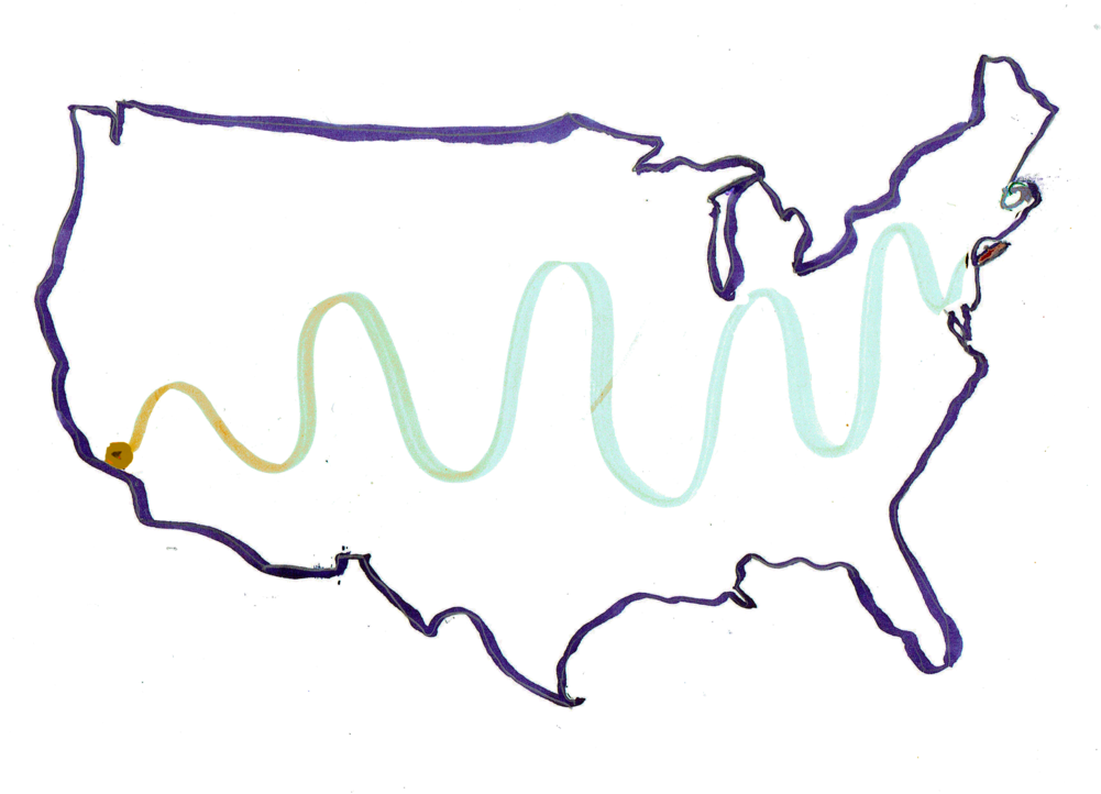 Map Carterdesign Losangeleslongisland - Drawing (1000x773), Png Download