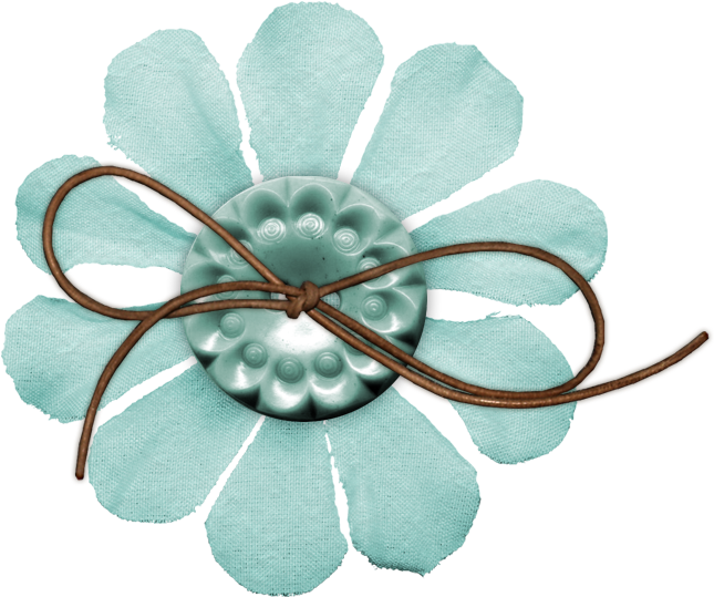 Flower Button Png - Button And Ribbon Png (728x624), Png Download