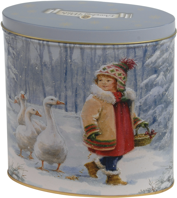 Introduction - Grandma Wilds Embossed Girl & Geese Tin 160g (1010x1010), Png Download