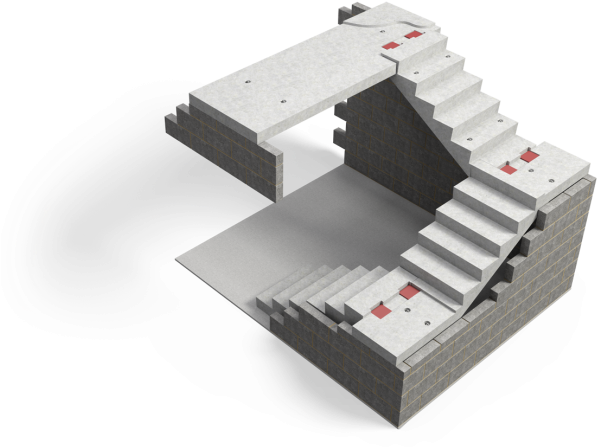 Stair Configuration 3 Large - Stairs (651x477), Png Download