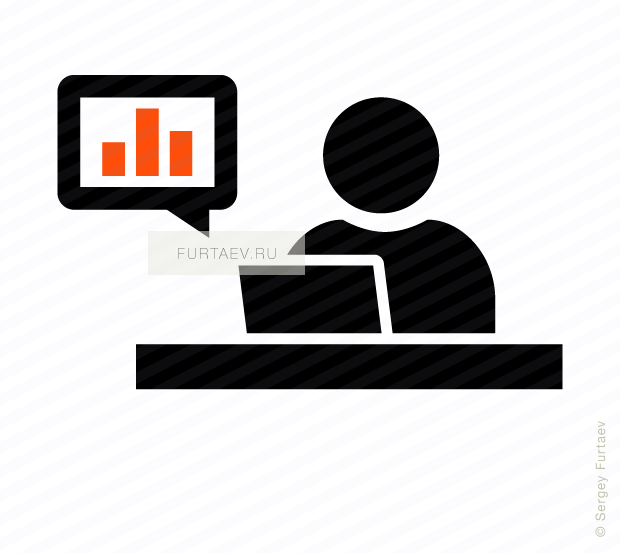 Analyst At Workplace Icon Of Data Working - Analyst Vector (620x553), Png Download