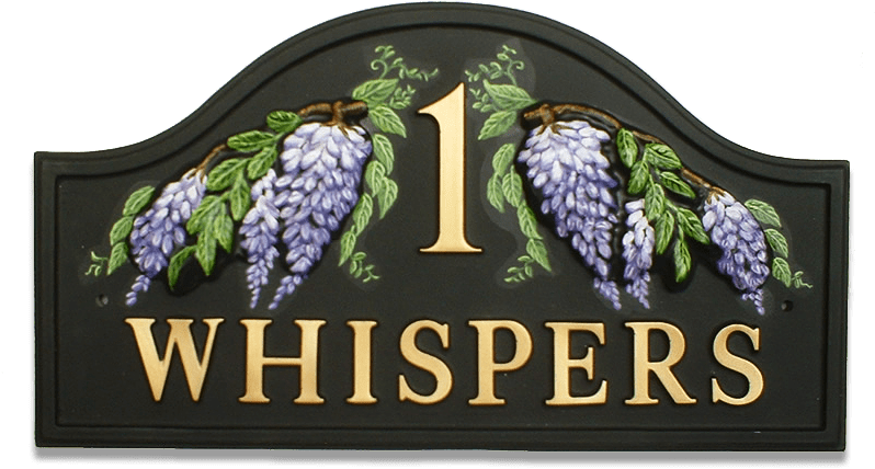 Wisteria Split House Sign - Hummingbird (798x428), Png Download
