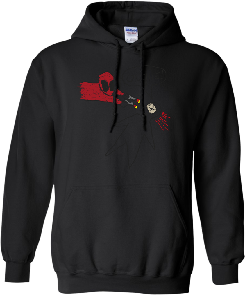 Deadpool Draw Ultimate X Men X Men Bloody Blood Chimichangas - Champion Basic Logo Hoodie (1024x1024), Png Download