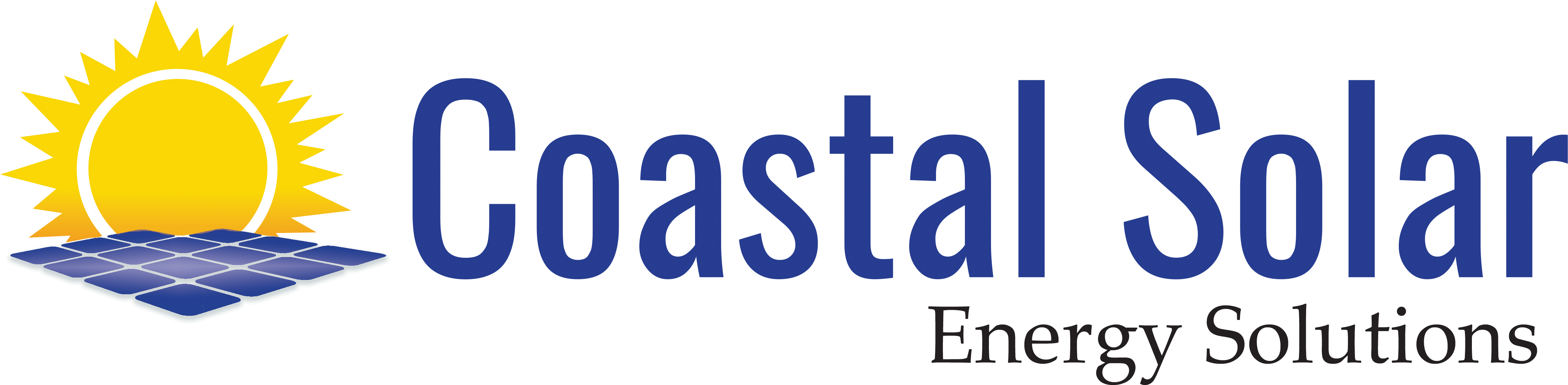 Coastal Solar Power Company, Llc - Solar Electric Logo (4510x1141), Png Download